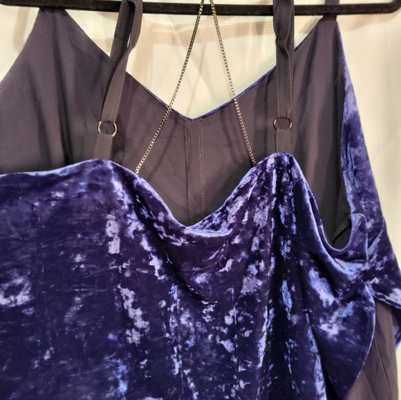 Mblm sheer and velvet top. - Picture 5 of 5